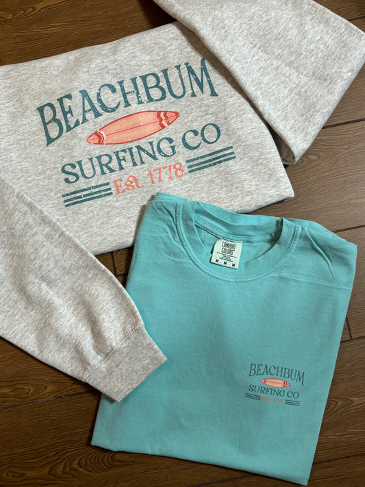 Beach Bum Surf Co Comfort Colors Tee Crewneck