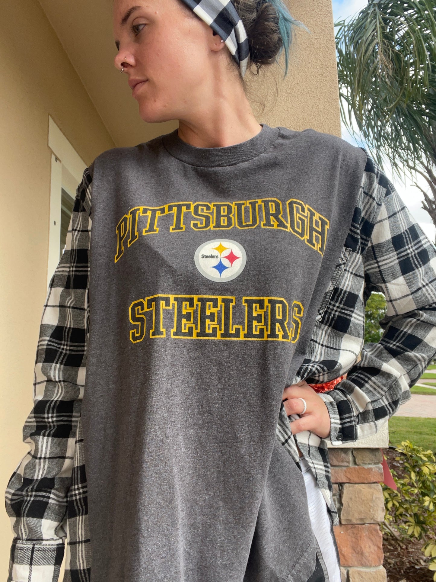 Steelers Flannel Rework Large
