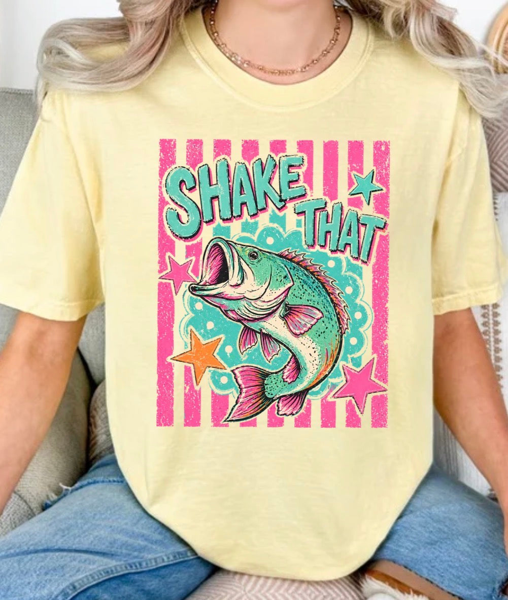 Shake That Bass Summer Fish Shirt Comfort Colors