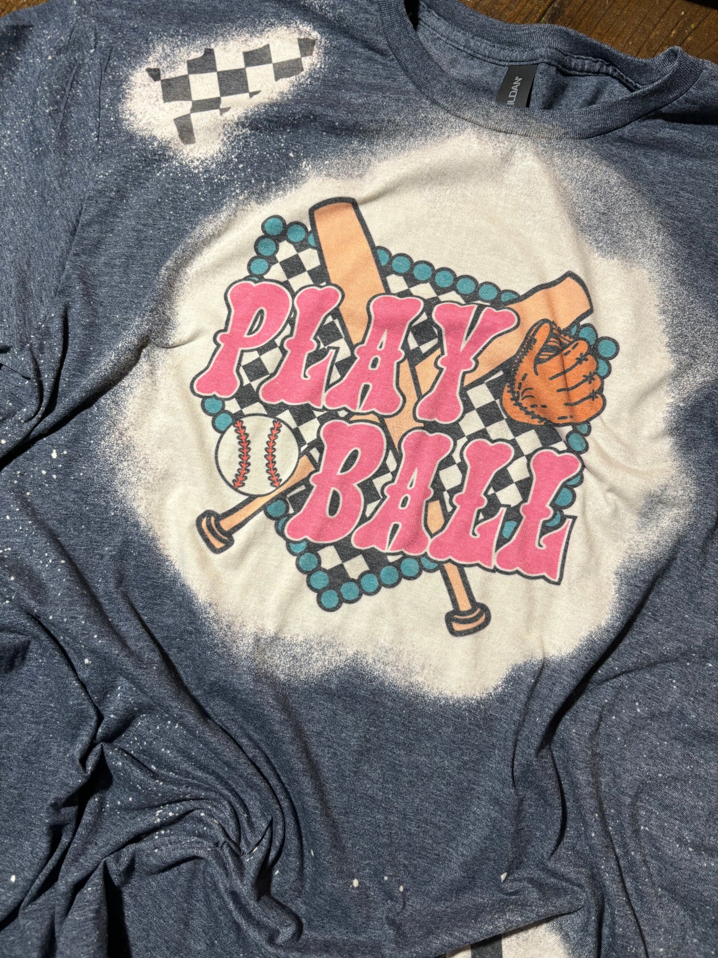 Play Ball Western Style Baseball Tee Shirt