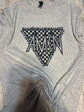 Amen checker tee shirt