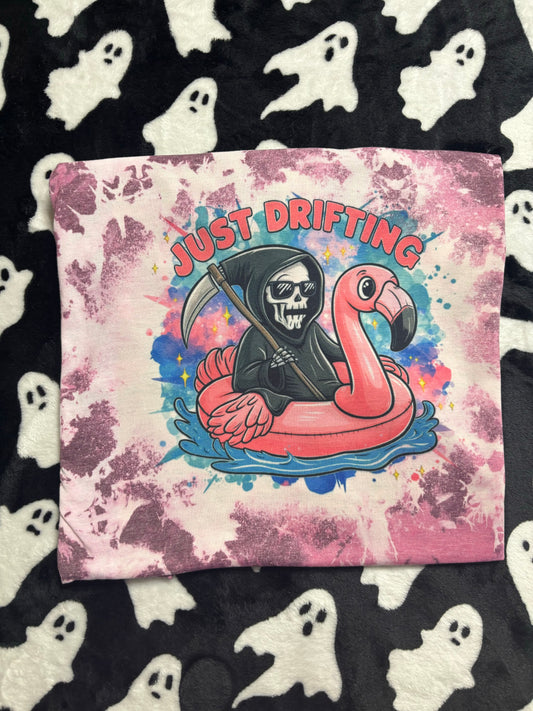 Drifting Grim Reaper Flamingo Funny Shirt