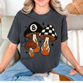 Mushroom Magic 8 Ball Flames Comfort Colors Tee shirt