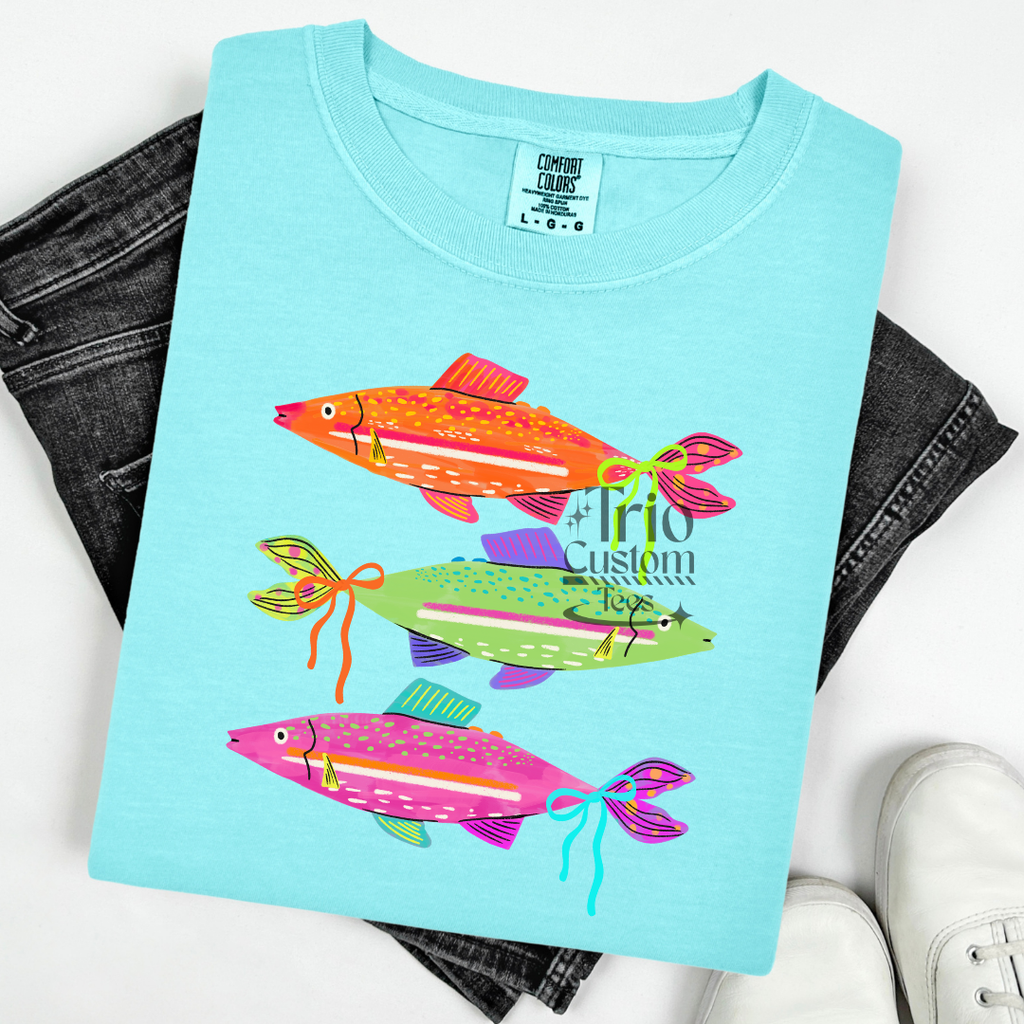 Neon Fish Summer Beach Shirt Comfort Colors