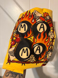 Mama 8 Ball Flames Cards Western Punk Comfort Colors Tee Shirt