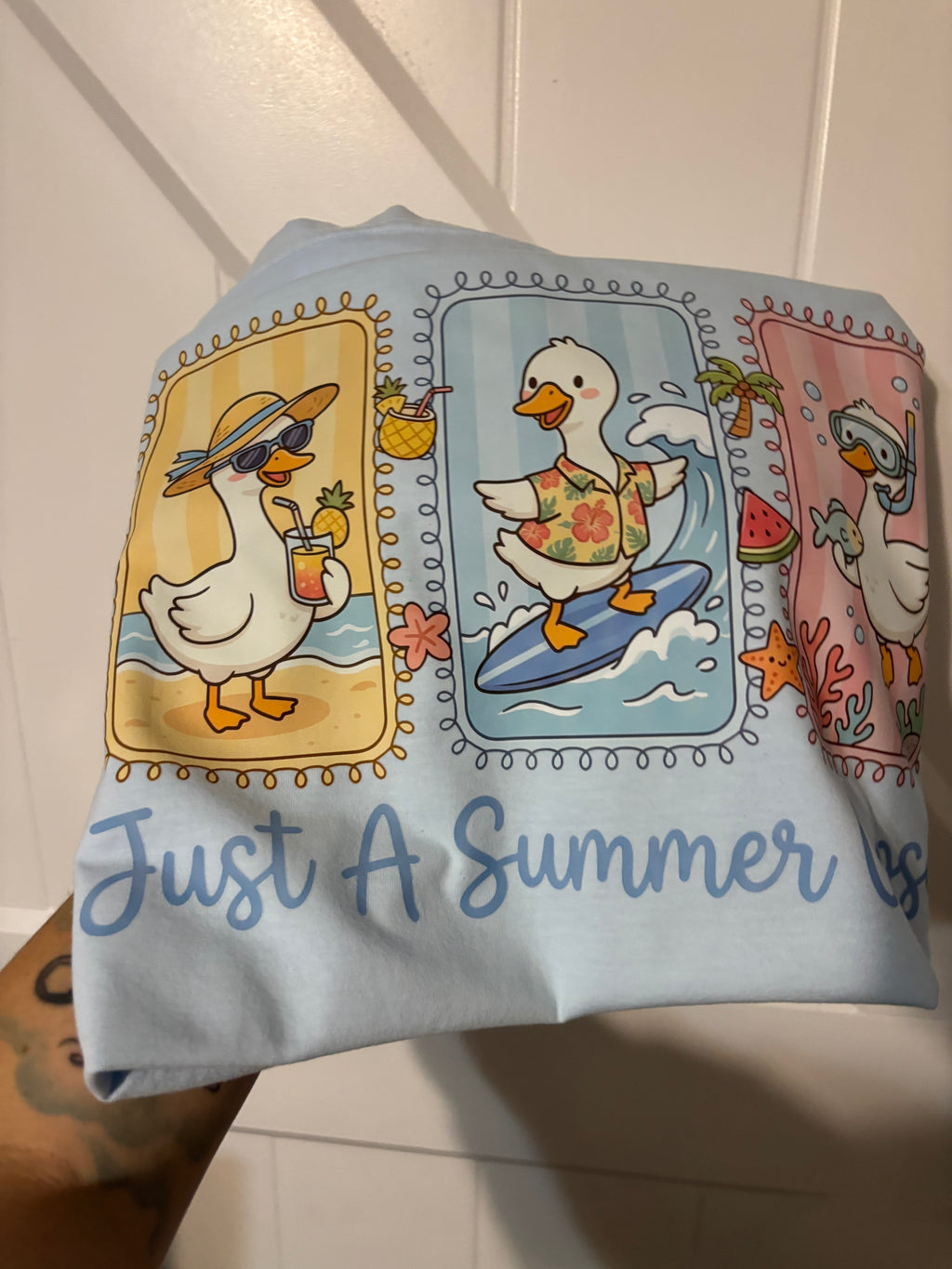 Just a summer goose comfort colors tee shirt