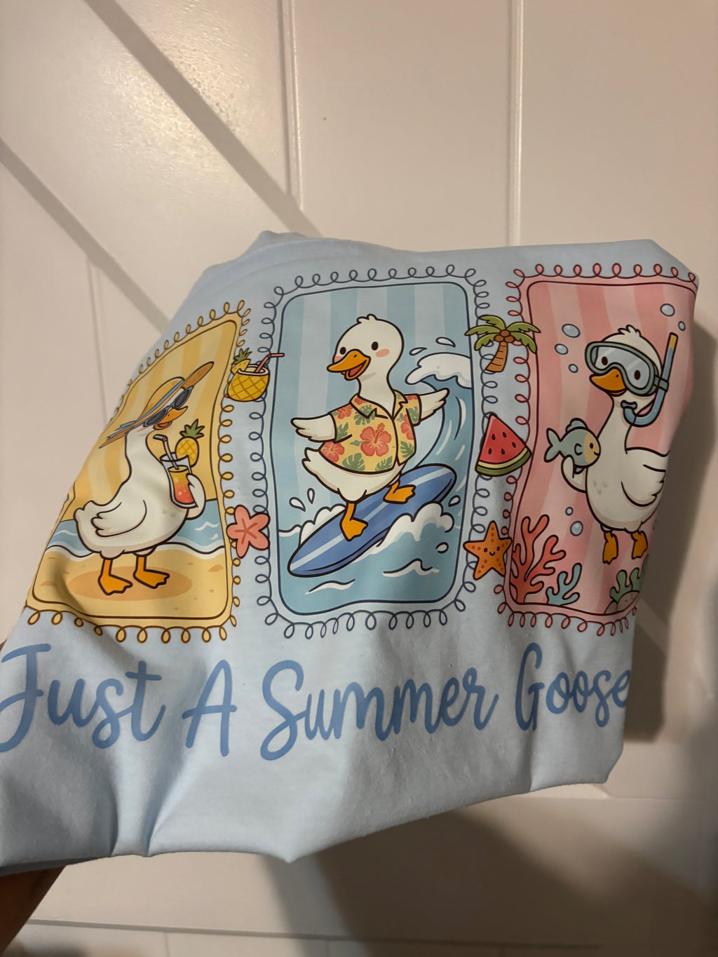 Just a summer goose comfort colors tee shirt