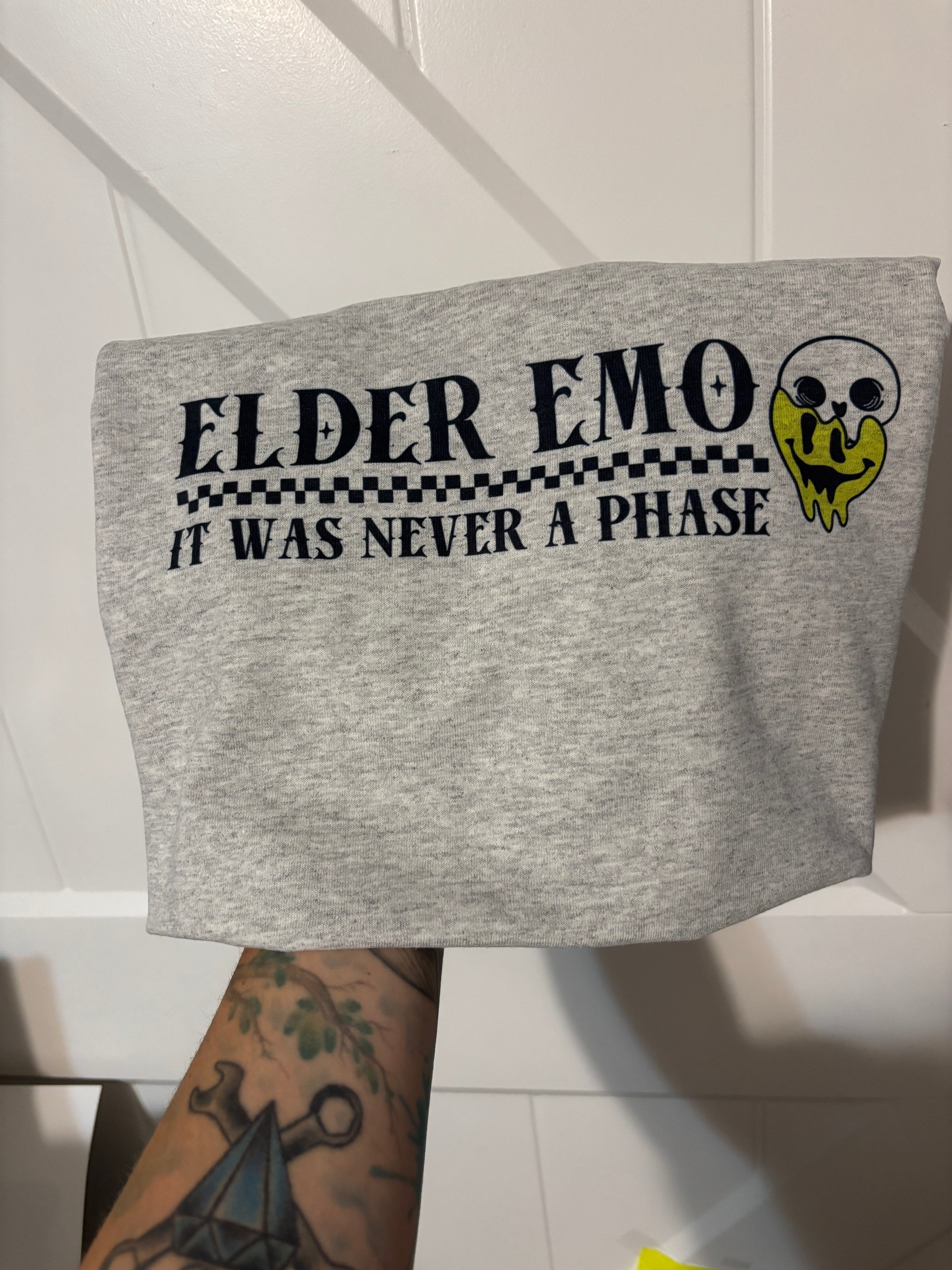 Elder Emo It was Never a phase tee crewneck