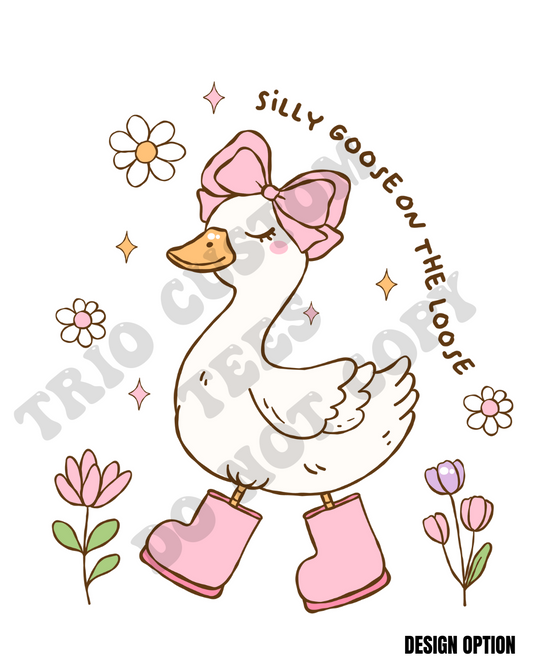 Silly Goose On The Loose Boots Bow Cute