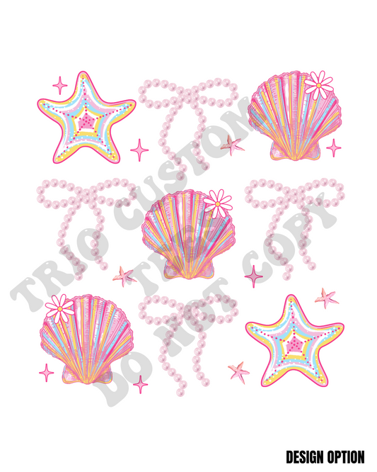 Summer Shell Starfish Bow Stars