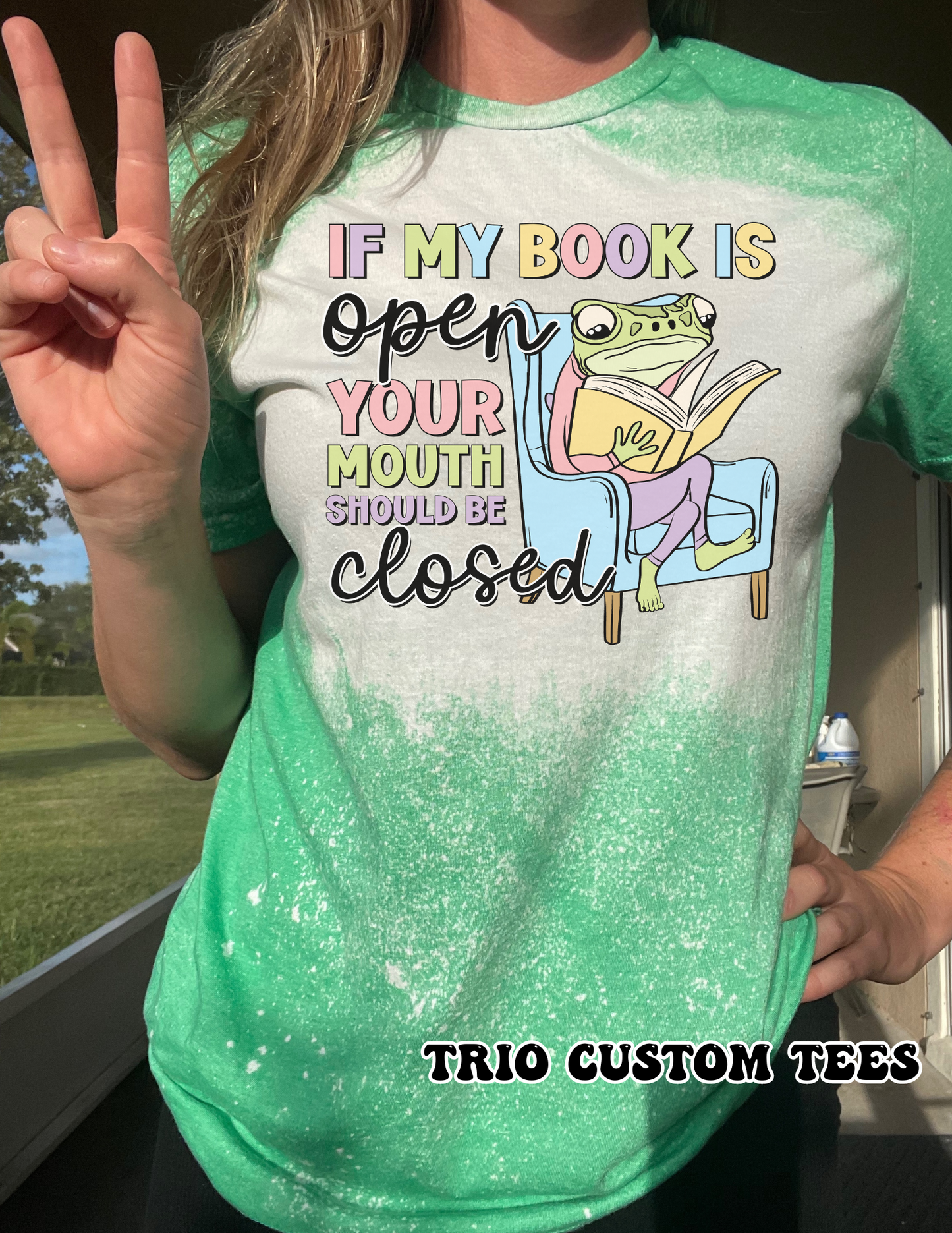 If My Book Is Open Your Mouth Is Closed Tee Shirt Book Reader