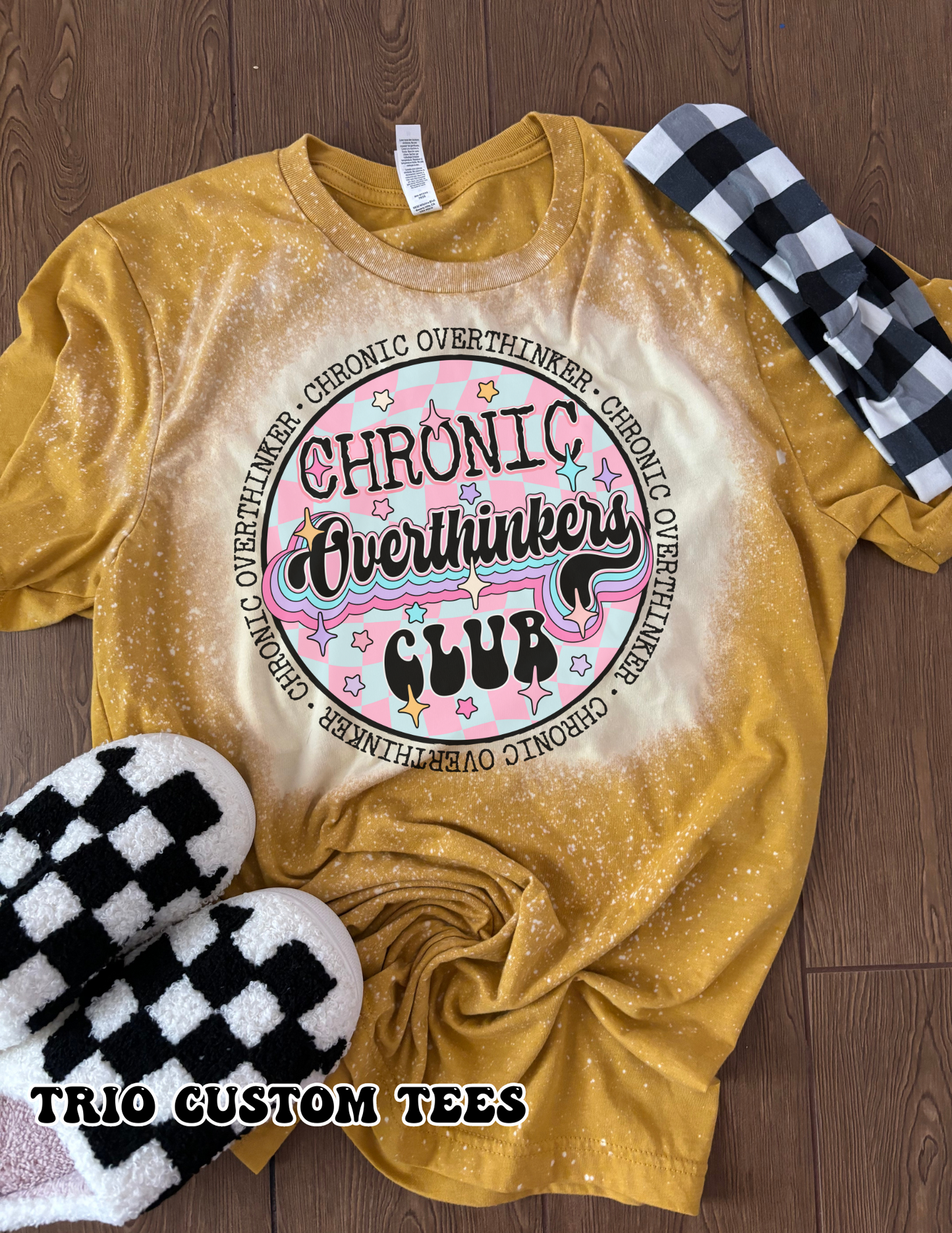 Chronic Overthinker Club Anxiety Mental Health Tee