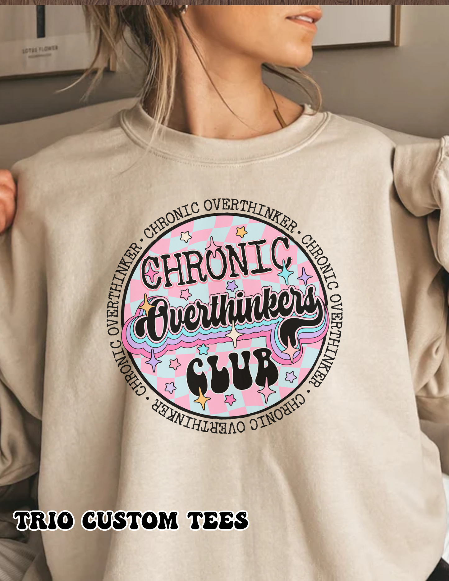 Chronic Overthinker Club Anxiety Mental Health Tee