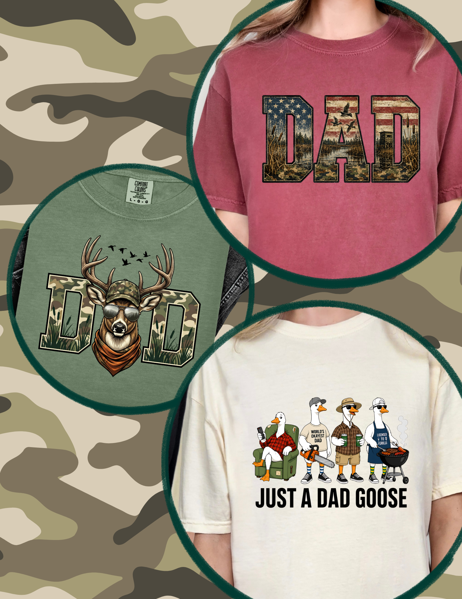 Dad Fathers Day Comfort Colors Tee Shirts