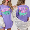 Lator Gator After While Crocodile Summer preppy tee shirt double sided