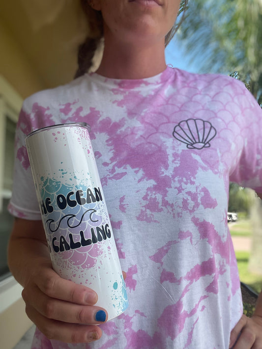 Mermaid Shell Tee Ocean Tumbler