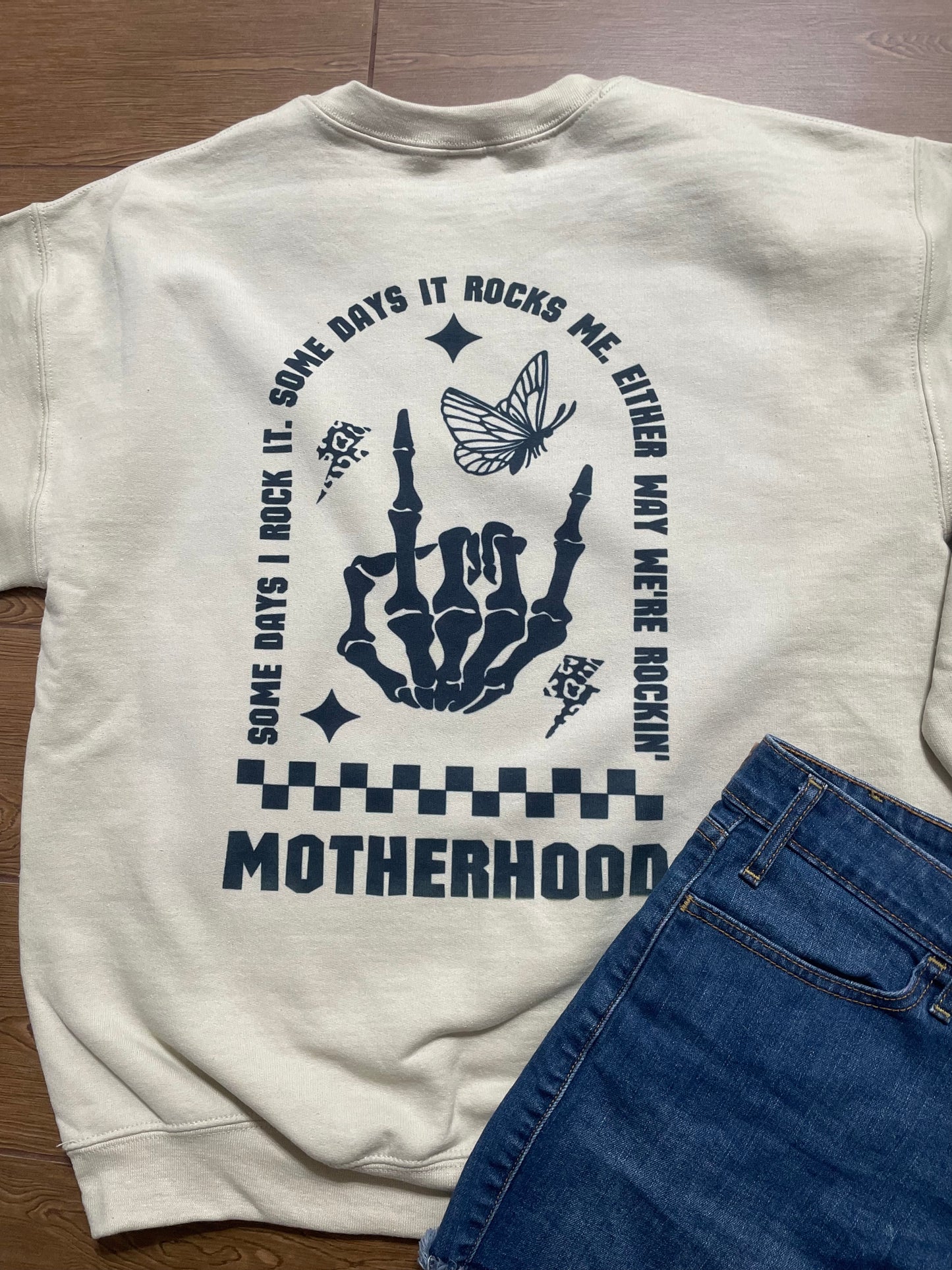 Motherhood Rock Tee or Crewneck