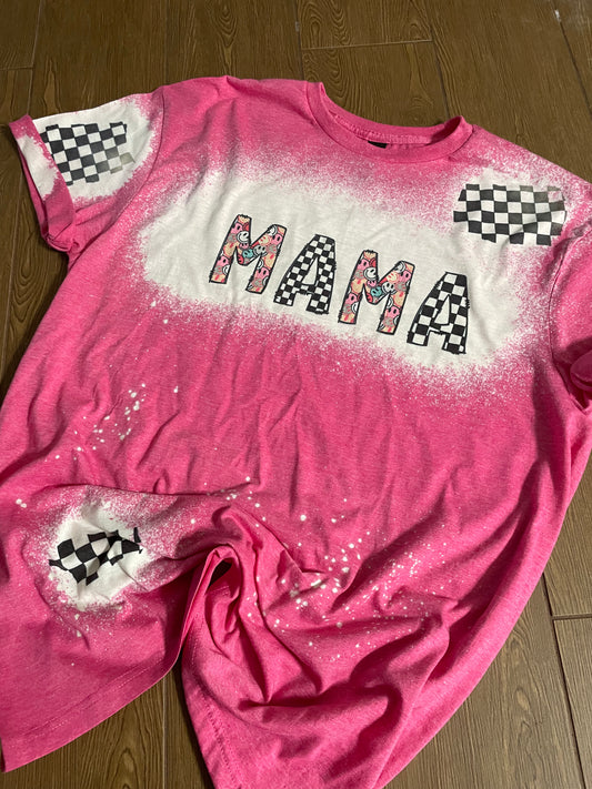 Mama Smiley Checkered Tee