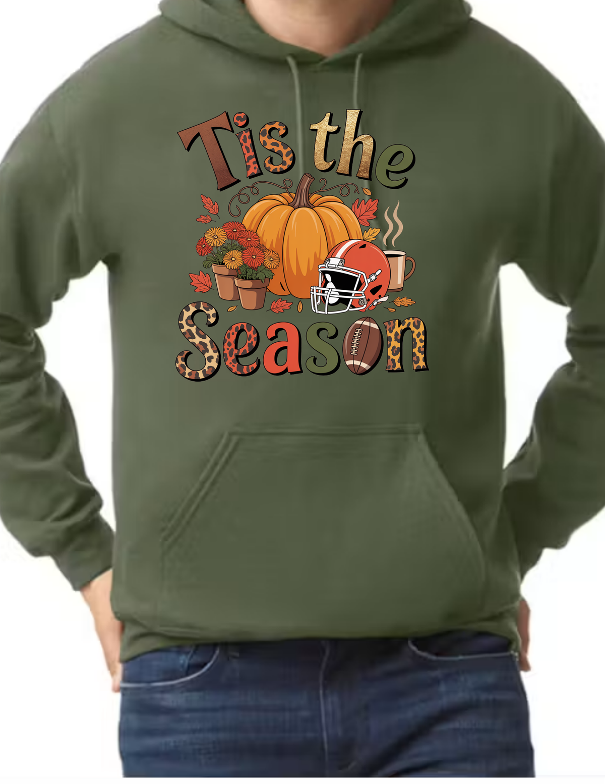 Tis The Season Hoodie Football Fall Pumpkins