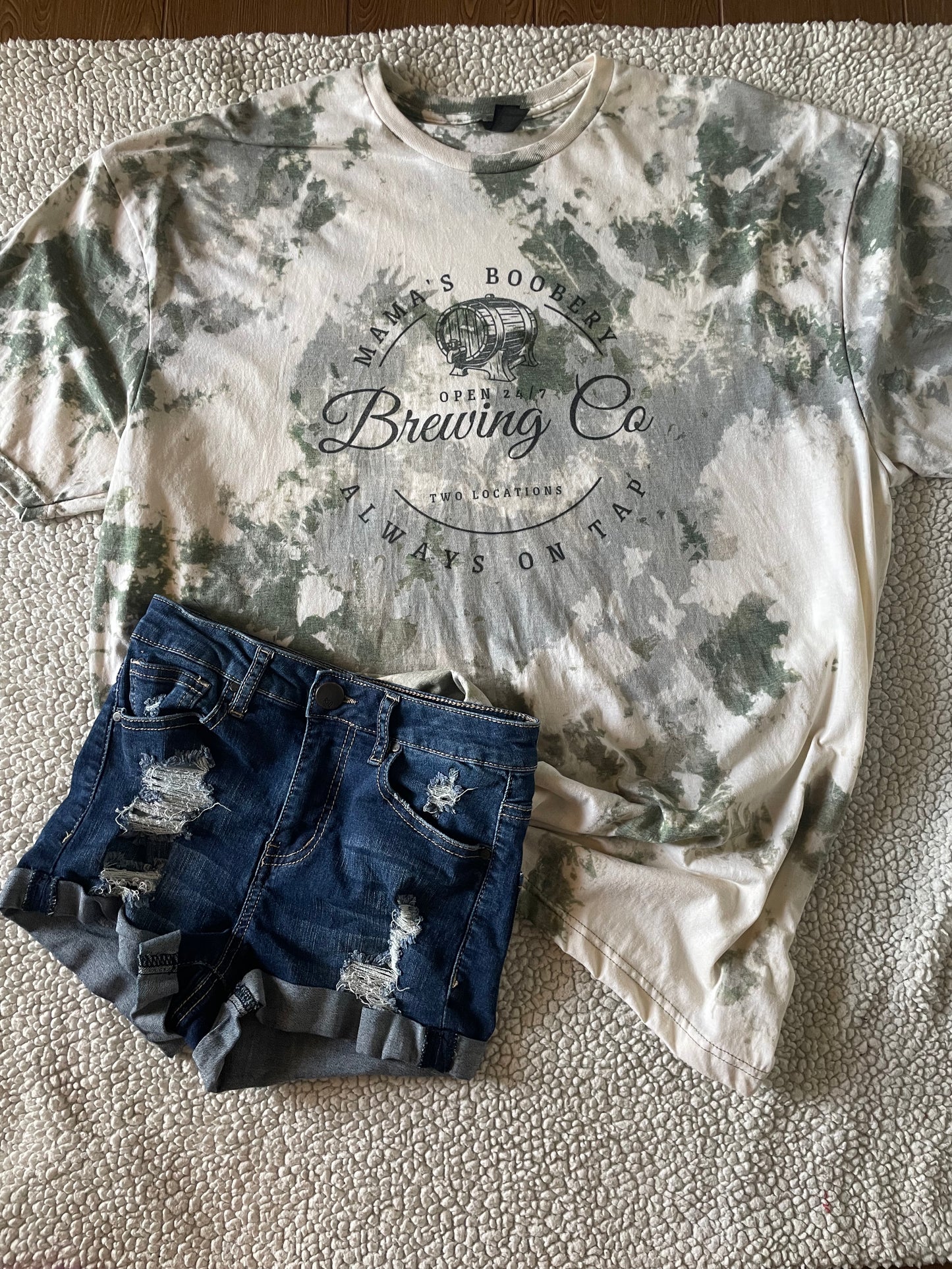 Mama’s Boobery Camo Wash Tee